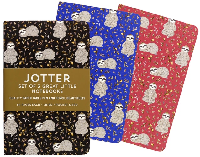 Sloths Jotter Notebooks (Set of 3)