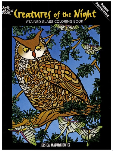 Creatures of the Night Stained Glass Coloring Book