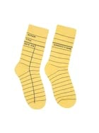 Library Card Socks Yellow-SM