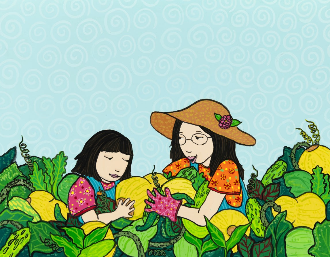 Grace Lin Postcard- The Ugly Vegetables