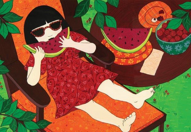 Grace Lin Notecard - Watermelons