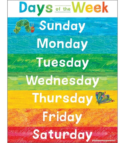 Poster-Eric Carle Days of the Week
