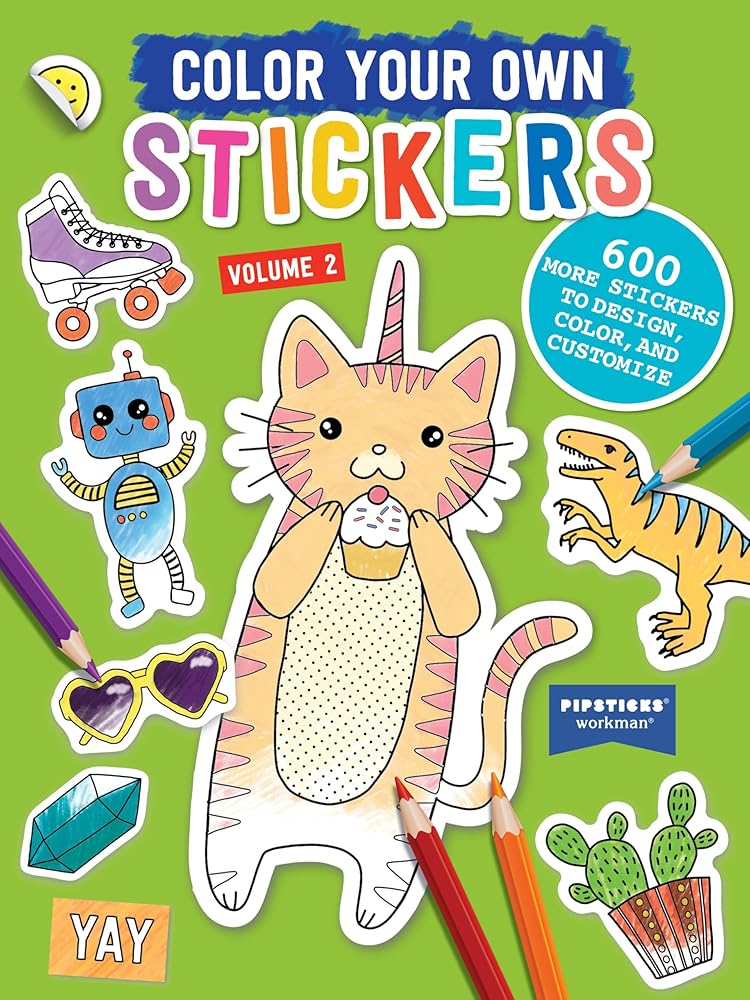 Color Your Own Stickers, Volume 2: Trade Edition (Volume 2) (Pipsticks+Workman) cover image