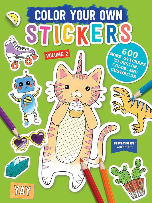 Color Your Own Stickers, Volume 2: Trade Edition (Volume 2) (Pipsticks+Workman) cover image