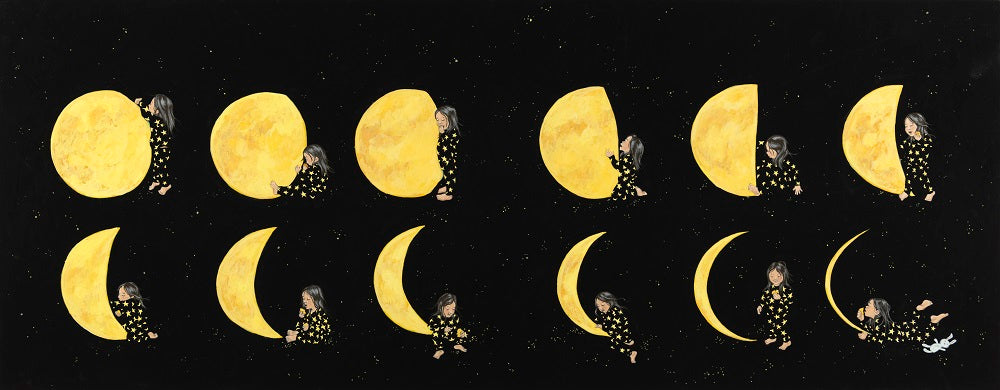 Grace Lin Postcard - Moon Phases