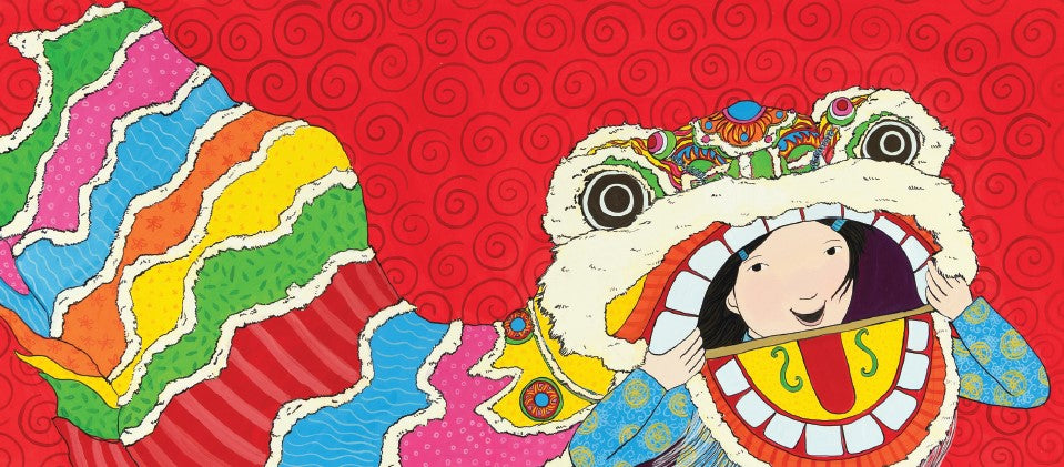 Grace Lin Postcard - Kite Flying